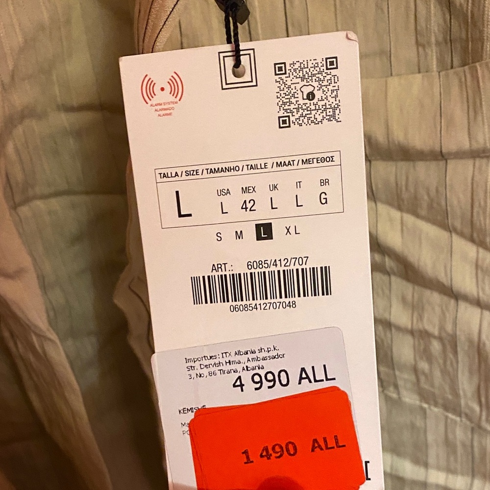 Zara Men's Beige Lightweight Shirt Jacket - Picture 4 of 12